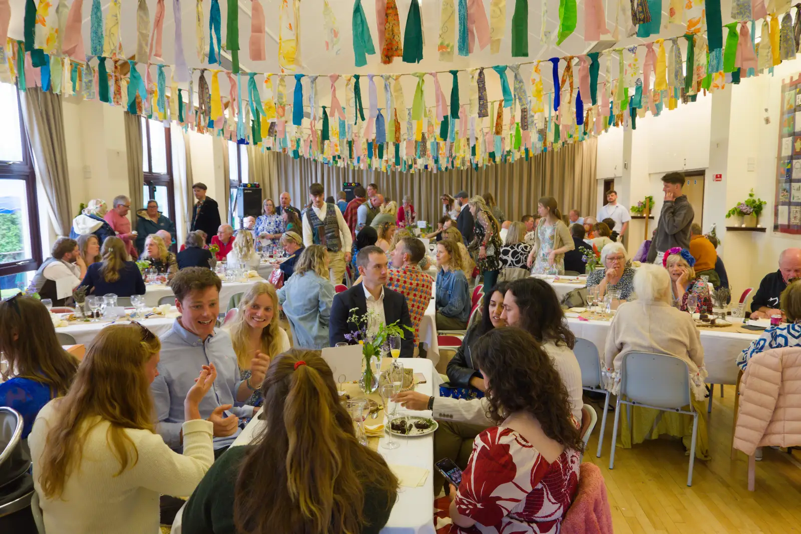 Another view of the packed room, from Hannah and Sean's Wedding, King's Nympton, Devon - 3rd May 2026