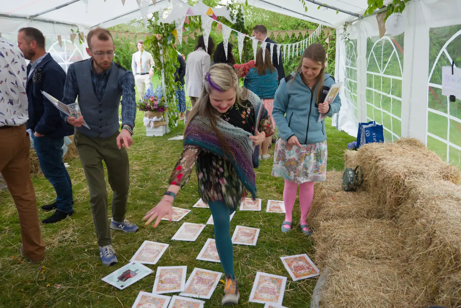 A card game of matching pairs, from Hannah and Sean's Wedding, King's Nympton, Devon - 3rd May 2026