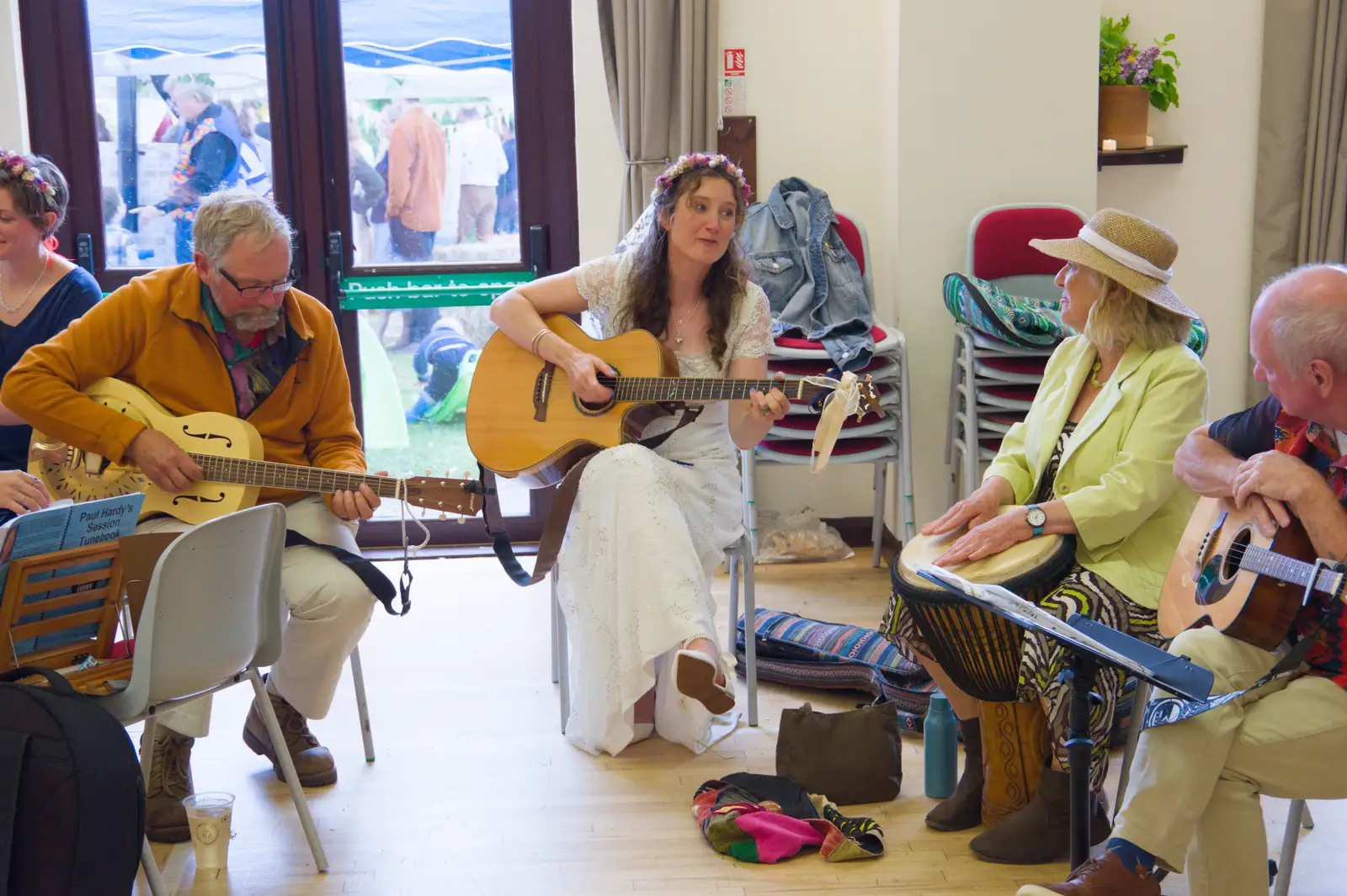 Hannah does a bit of guitar, from Hannah and Sean's Wedding, King's Nympton, Devon - 3rd May 2026
