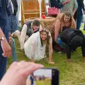 Hannah's ready for the wheelbarrow, Hannah and Sean's Wedding, King's Nympton, Devon - 3rd May 2026