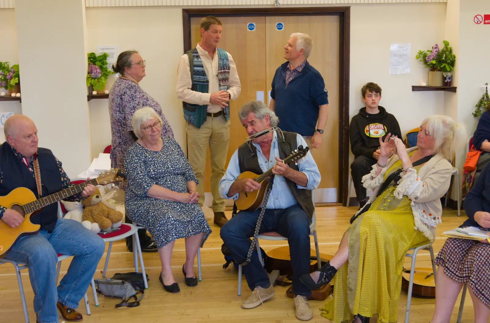 Back inside, the folk music continues, from Hannah and Sean's Wedding, King's Nympton, Devon - 3rd May 2026