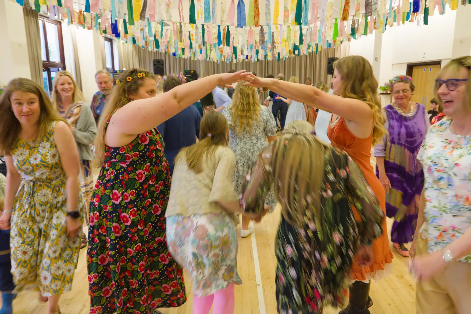 Dancing through an arch , from Hannah and Sean's Wedding, King's Nympton, Devon - 3rd May 2026
