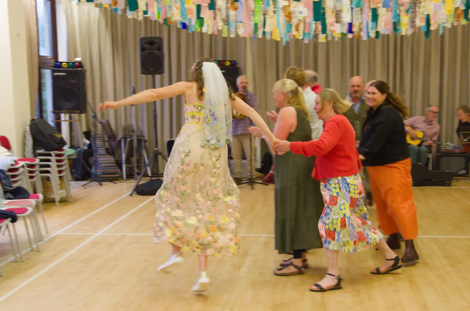 Hannah gets into it, from Hannah and Sean's Wedding, King's Nympton, Devon - 3rd May 2026