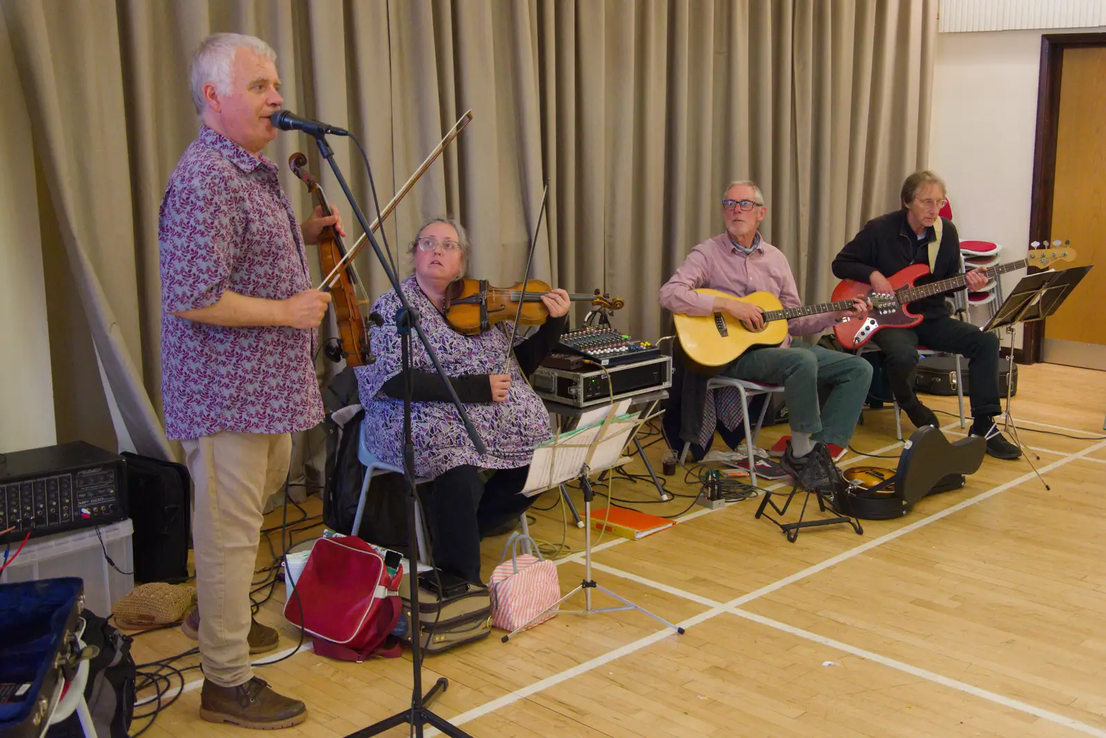 The ceilidh band, from Hannah and Sean's Wedding, King's Nympton, Devon - 3rd May 2026