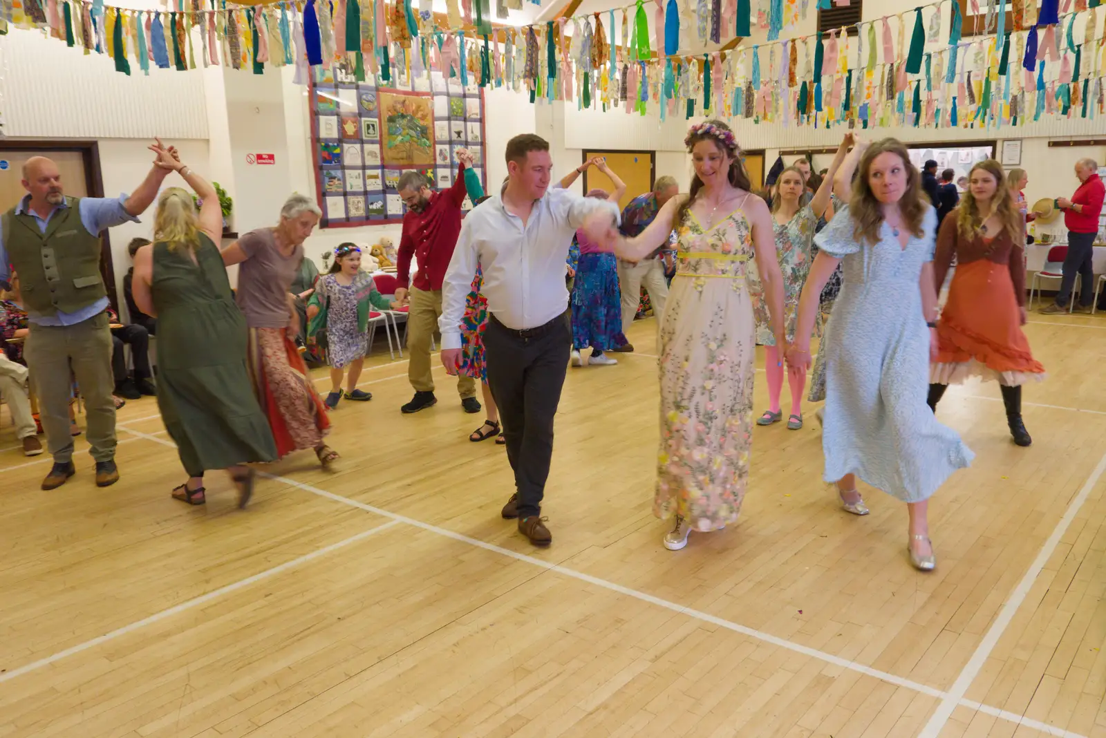 More line dancing, from Hannah and Sean's Wedding, King's Nympton, Devon - 3rd May 2026
