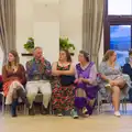 A line of non-dancers, Hannah and Sean's Wedding, King's Nympton, Devon - 3rd May 2026