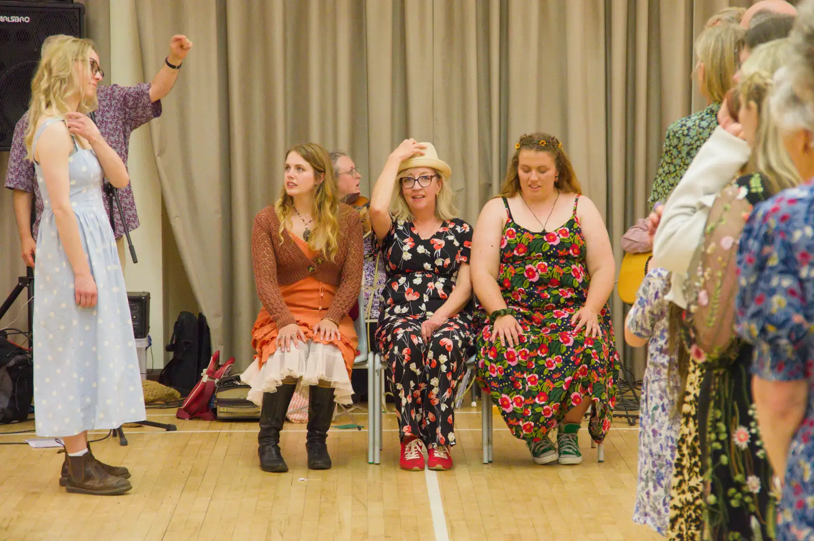 There's a dance involving hats, from Hannah and Sean's Wedding, King's Nympton, Devon - 3rd May 2026
