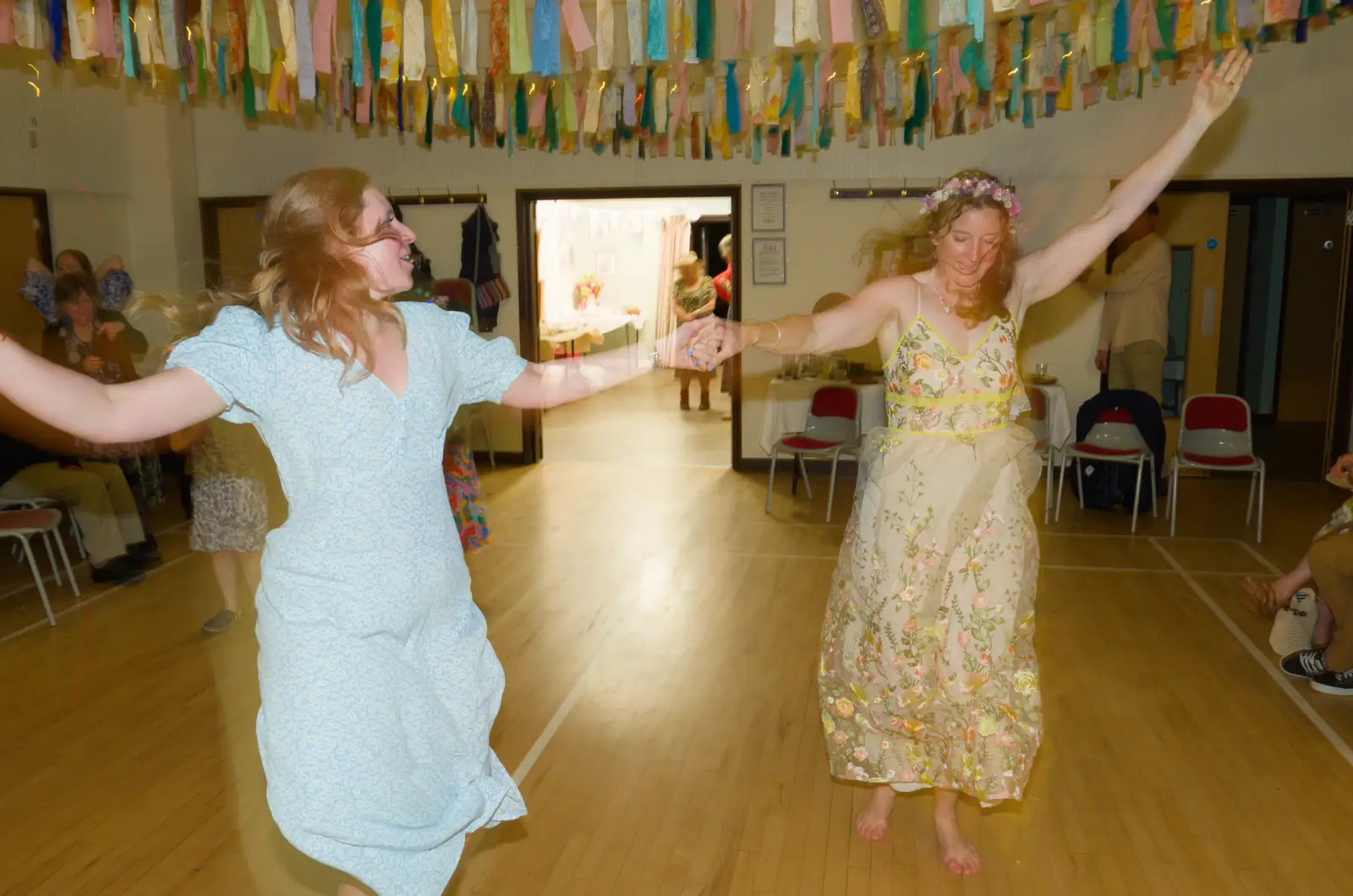 Dancing action, from Hannah and Sean's Wedding, King's Nympton, Devon - 3rd May 2026