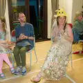 Hannah models her hat with pop-up ears, Hannah and Sean's Wedding, King's Nympton, Devon - 3rd May 2026