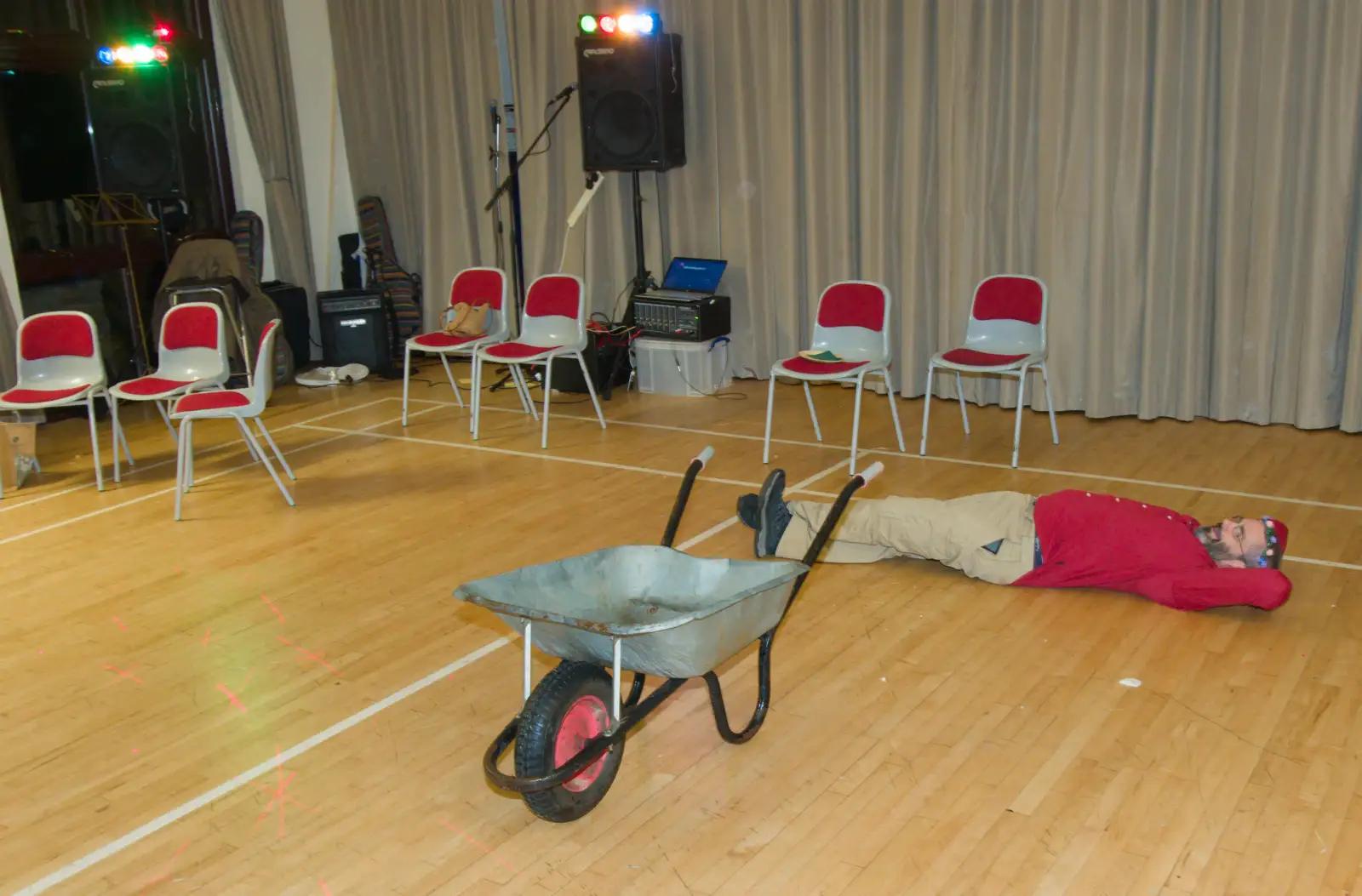It proves too much pushing barrows around, from Hannah and Sean's Wedding, King's Nympton, Devon - 3rd May 2026