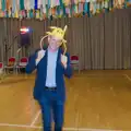 Phil has a go of the Pikachu-like hat, Hannah and Sean's Wedding, King's Nympton, Devon - 3rd May 2026