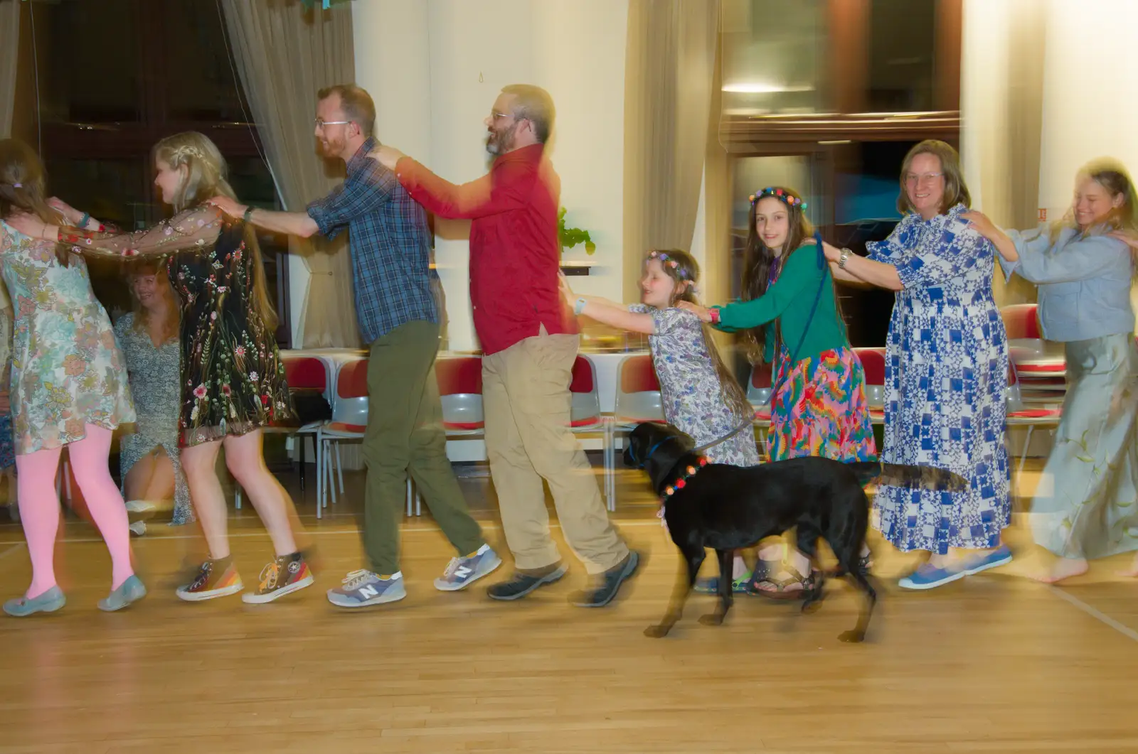 Even the dog is doing the conga, from Hannah and Sean's Wedding, King's Nympton, Devon - 3rd May 2026