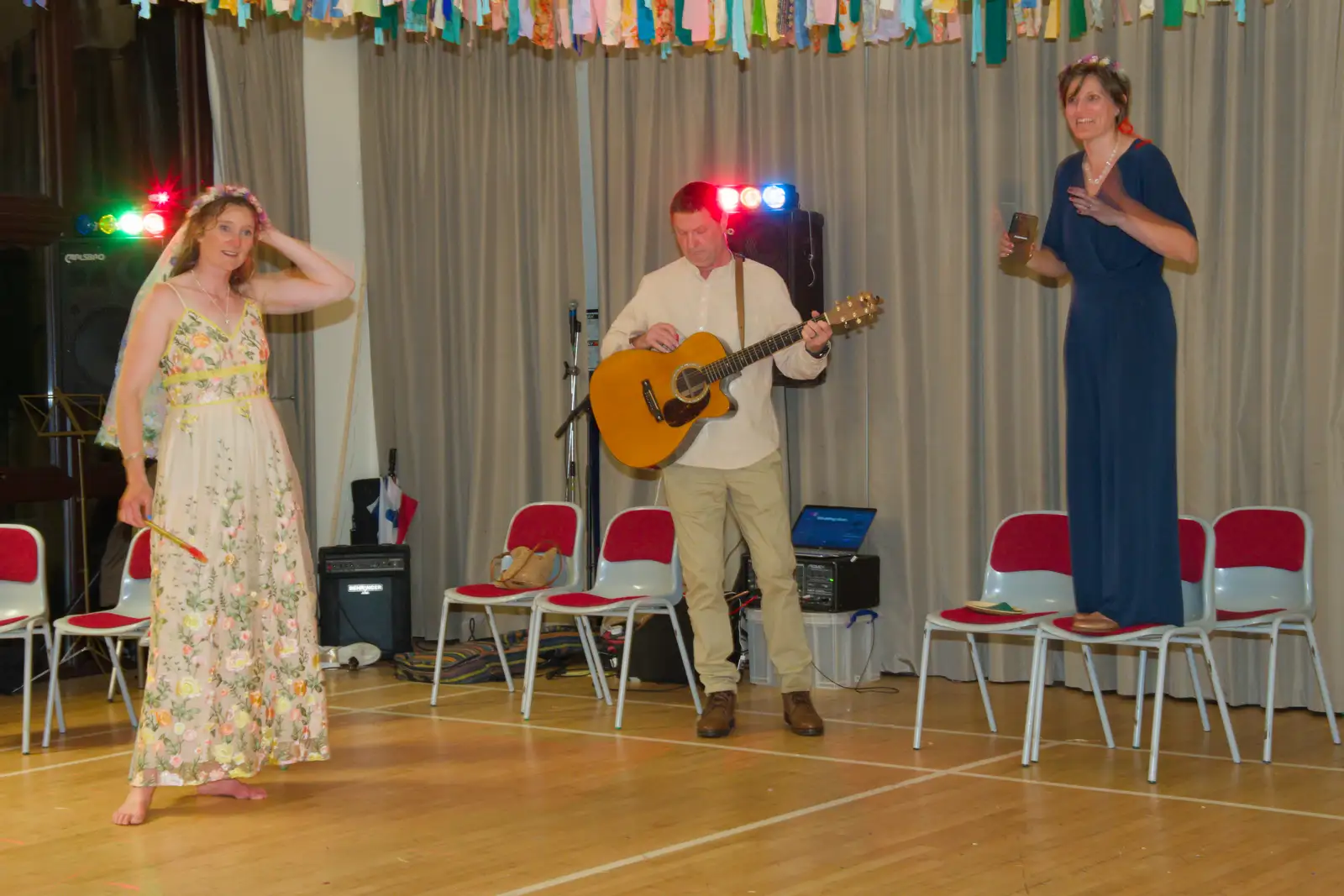 Sean gets ready to do a last couple of numbers, from Hannah and Sean's Wedding, King's Nympton, Devon - 3rd May 2026