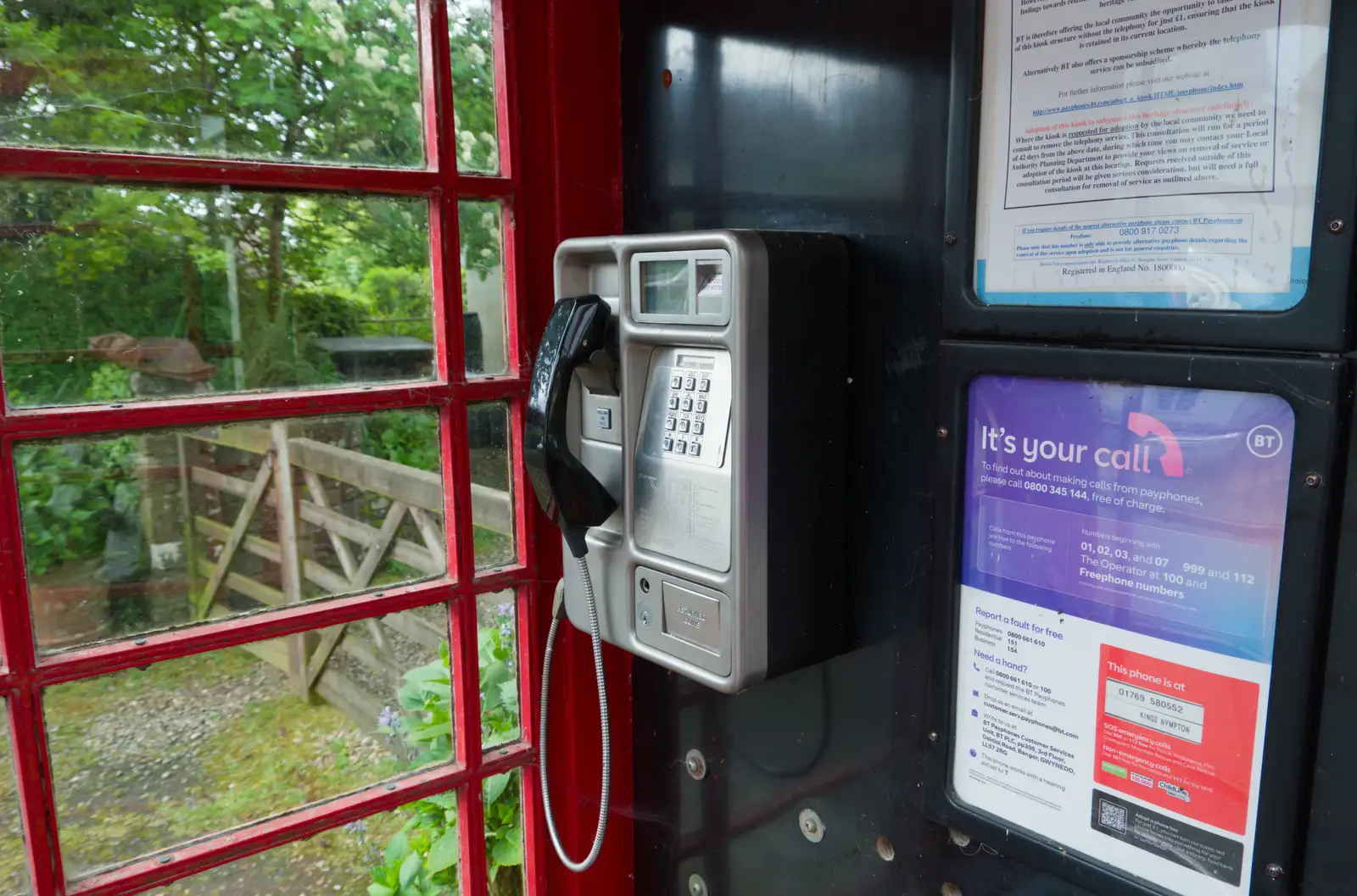 We find an actual working payphone and make a call, from A Visit to the Cottage and Lunch With Sis, Throwleigh, Devon - 4th May 2026