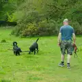 The dogs fight over a big stick, A Visit to the Cottage and Lunch With Sis, Throwleigh, Devon - 4th May 2026