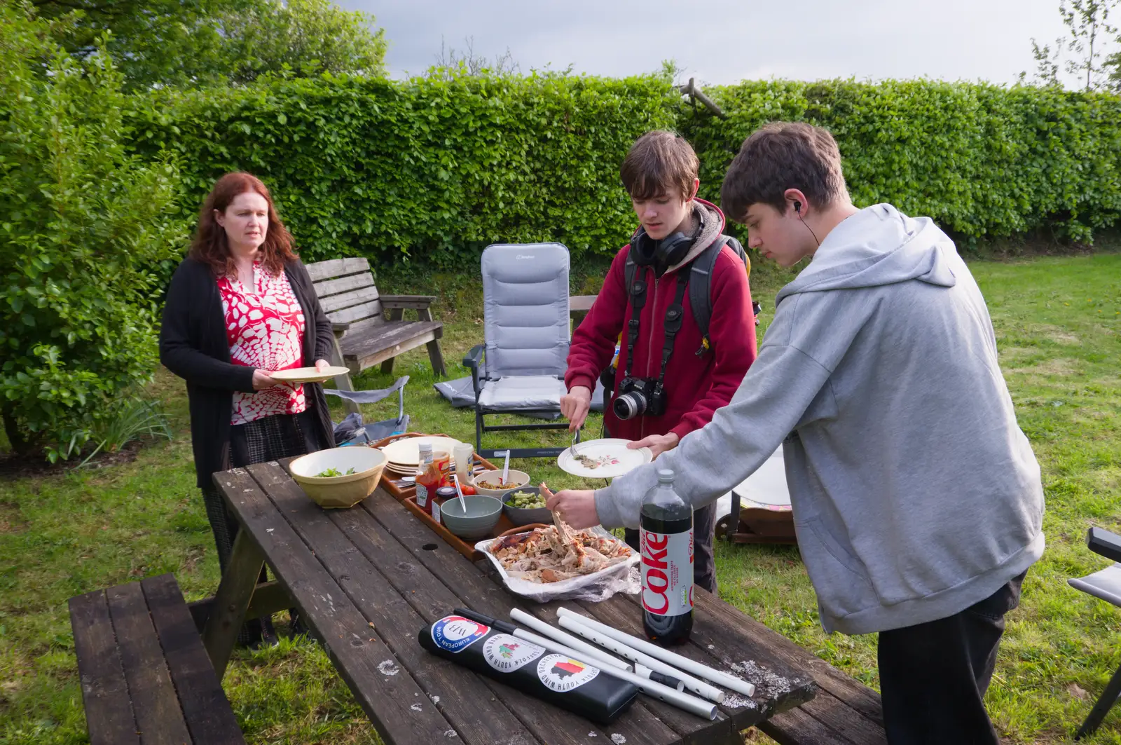 We eat some left-over wedding food, from A Visit to the Cottage and Lunch With Sis, Throwleigh, Devon - 4th May 2026