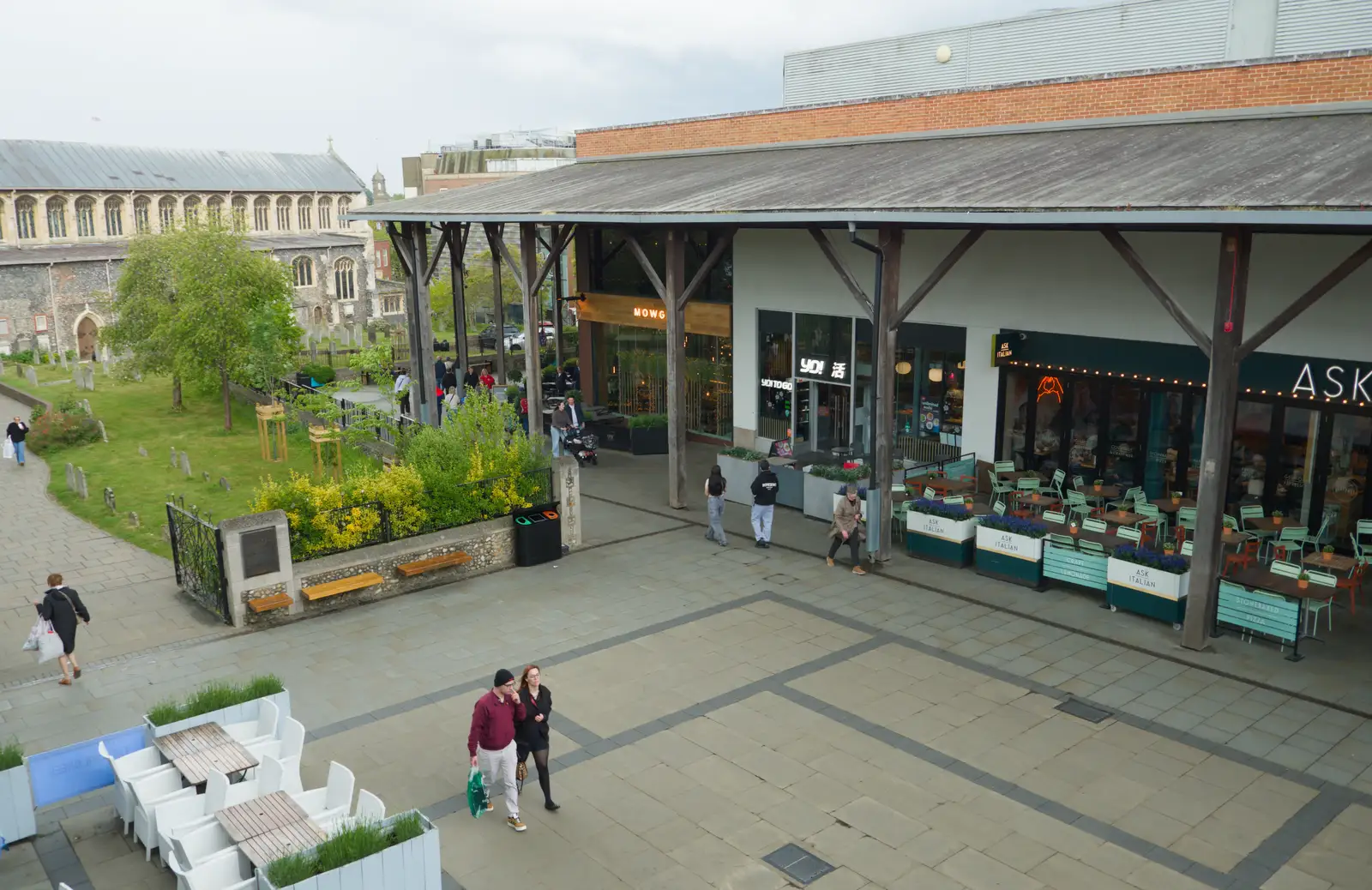 A view from Wagamama over Chantry Place, from A May Miscellany, Diss, Norwich and Garboldisham - 15th May 2026