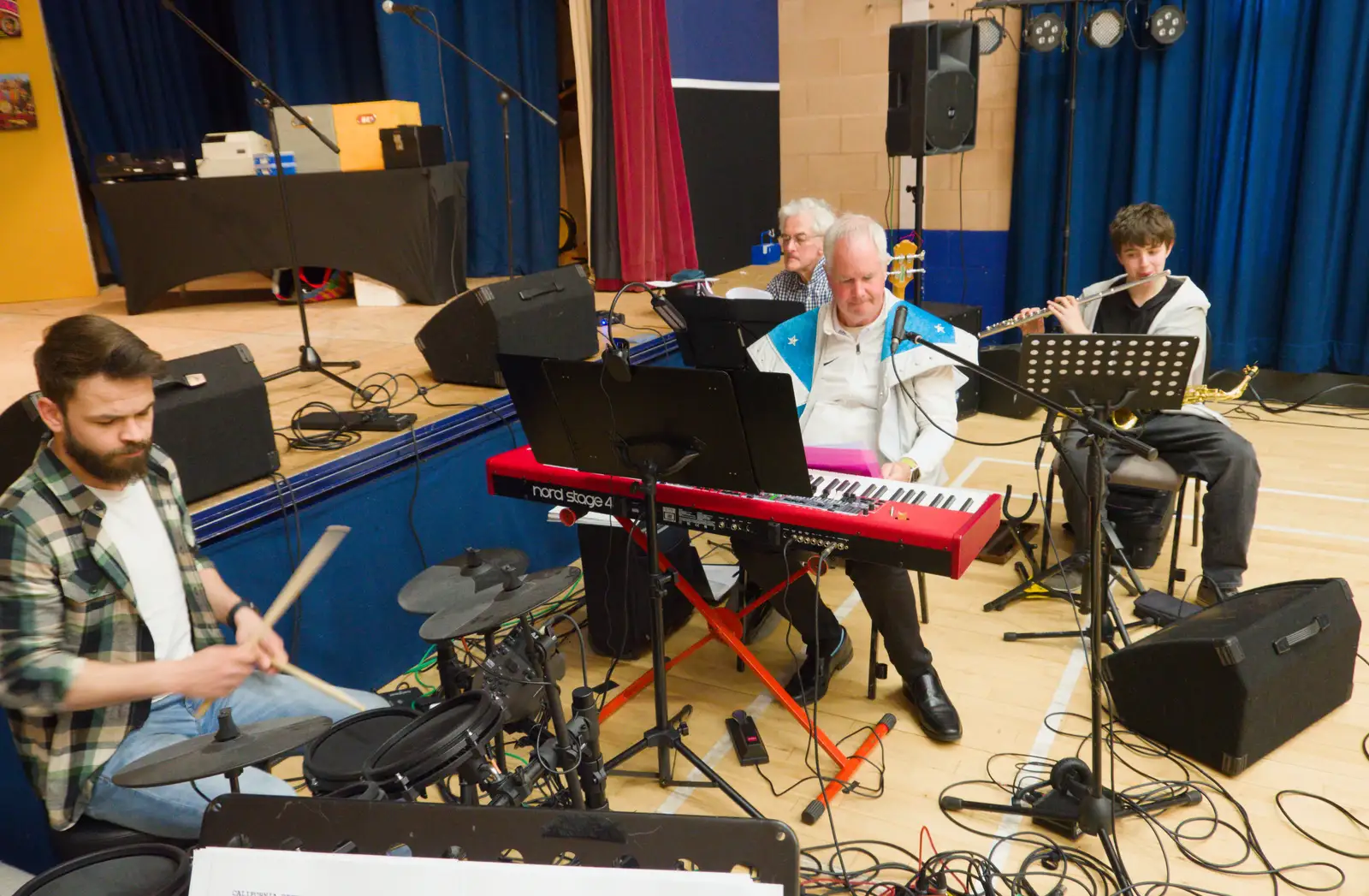 We're doing a tech rehearsal at Garboldisham, from A May Miscellany, Diss, Norwich and Garboldisham - 15th May 2026