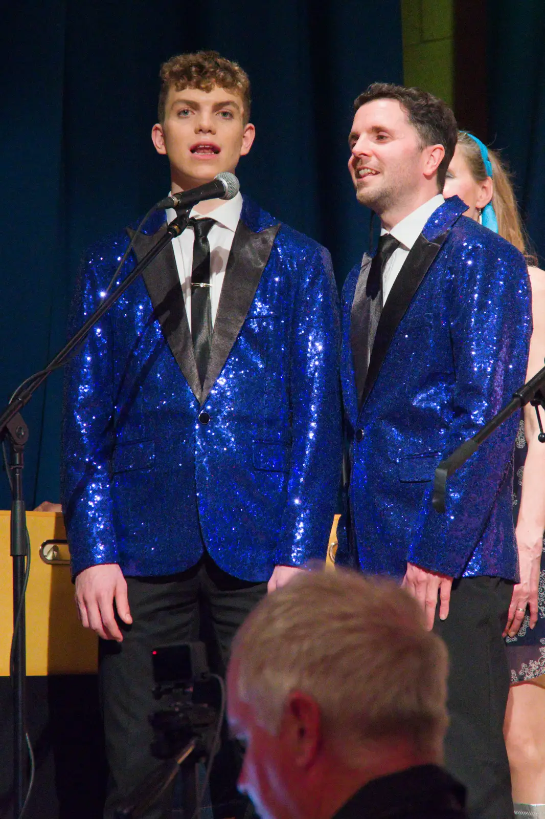 Harrison and Cathal on vocals, from Palgrave Players do Back to the 60s, Garboldisham - 21st May 2026