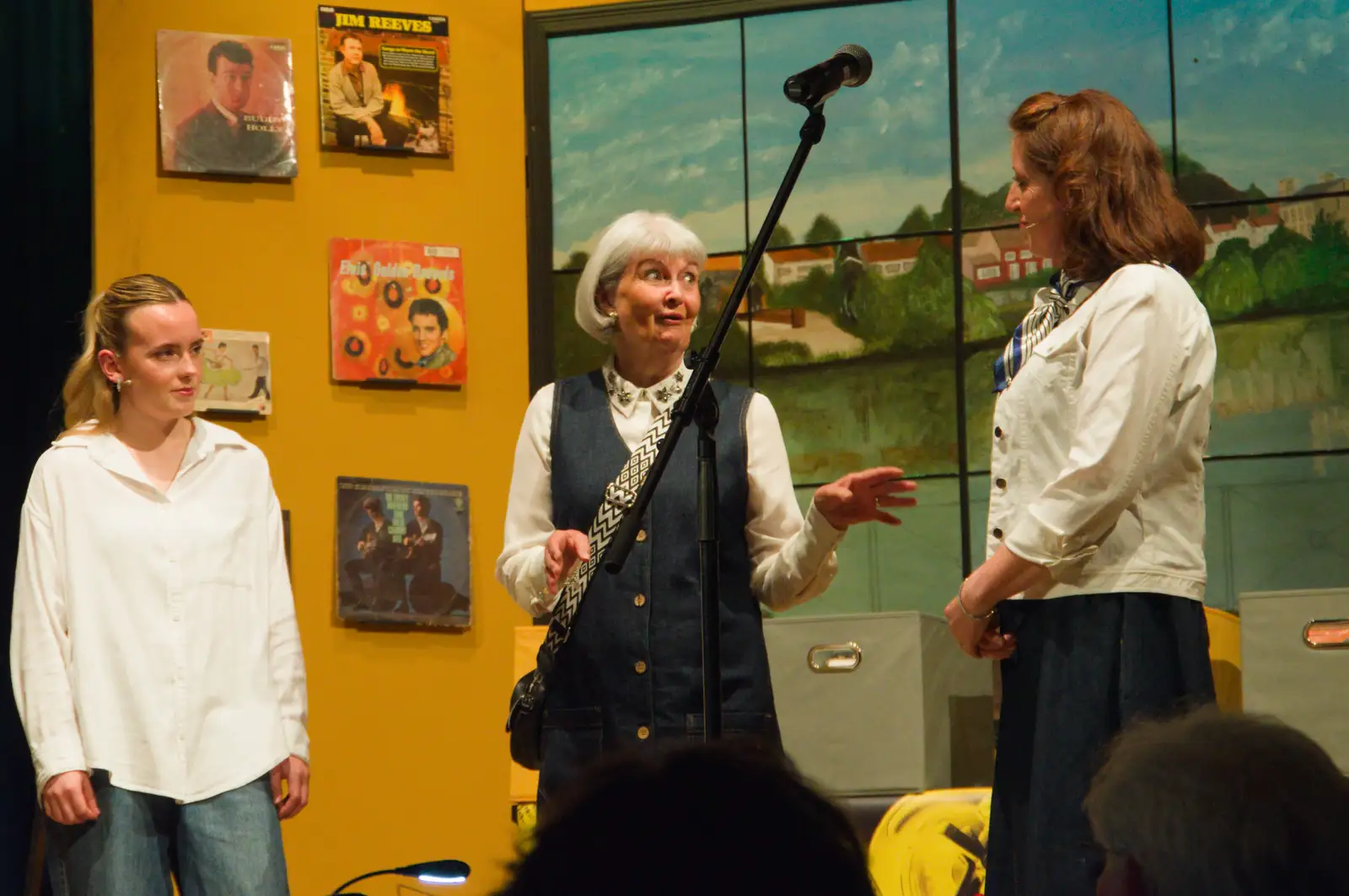 Cathy does a bit of the Going Back story, from Palgrave Players do Back to the 60s, Garboldisham - 21st May 2026