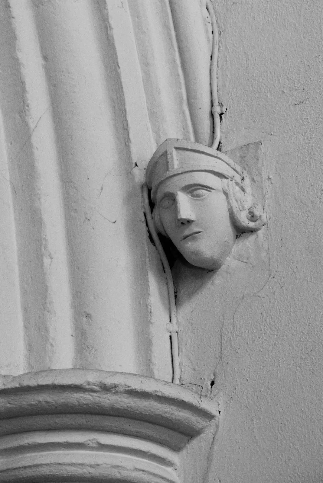Another stone head looks down on the nave, from A Visit to the Dentist, Stowmarket, Suffolk - 22nd May 2026