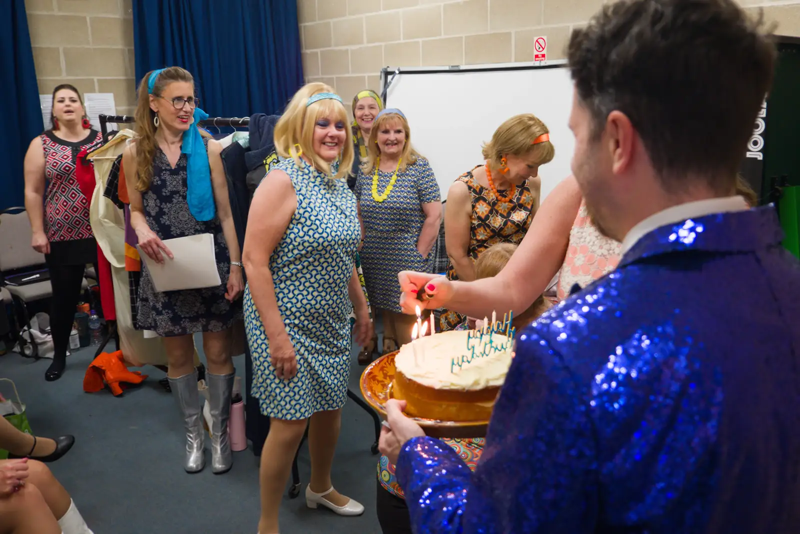 Cathal brings in a birthday cake, from More Back to the 60s, Garboldisham Village Hall - 23rd May 2026