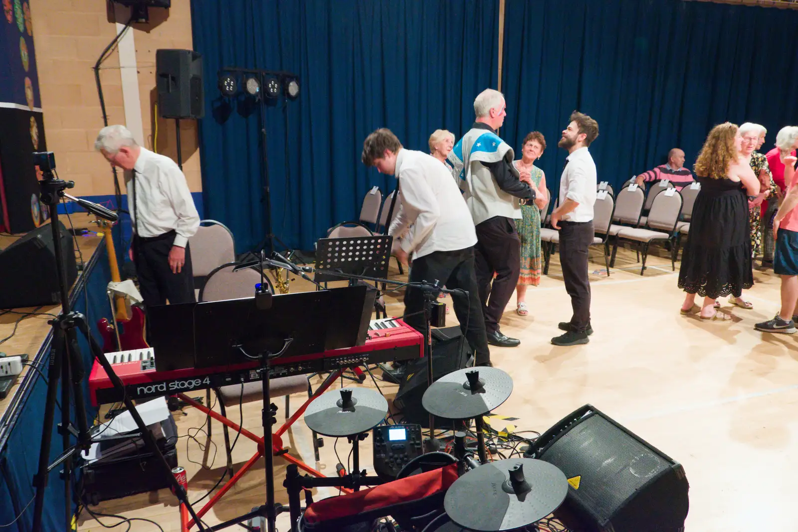 George and Fred start to pack up, from More Back to the 60s, Garboldisham Village Hall - 23rd May 2026