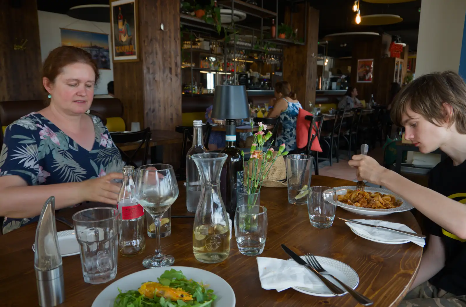 Harry gets stuck in to his game ragu pasta, from A Birthday Lunch in Felixstowe, Suffolk - 26th May 2026