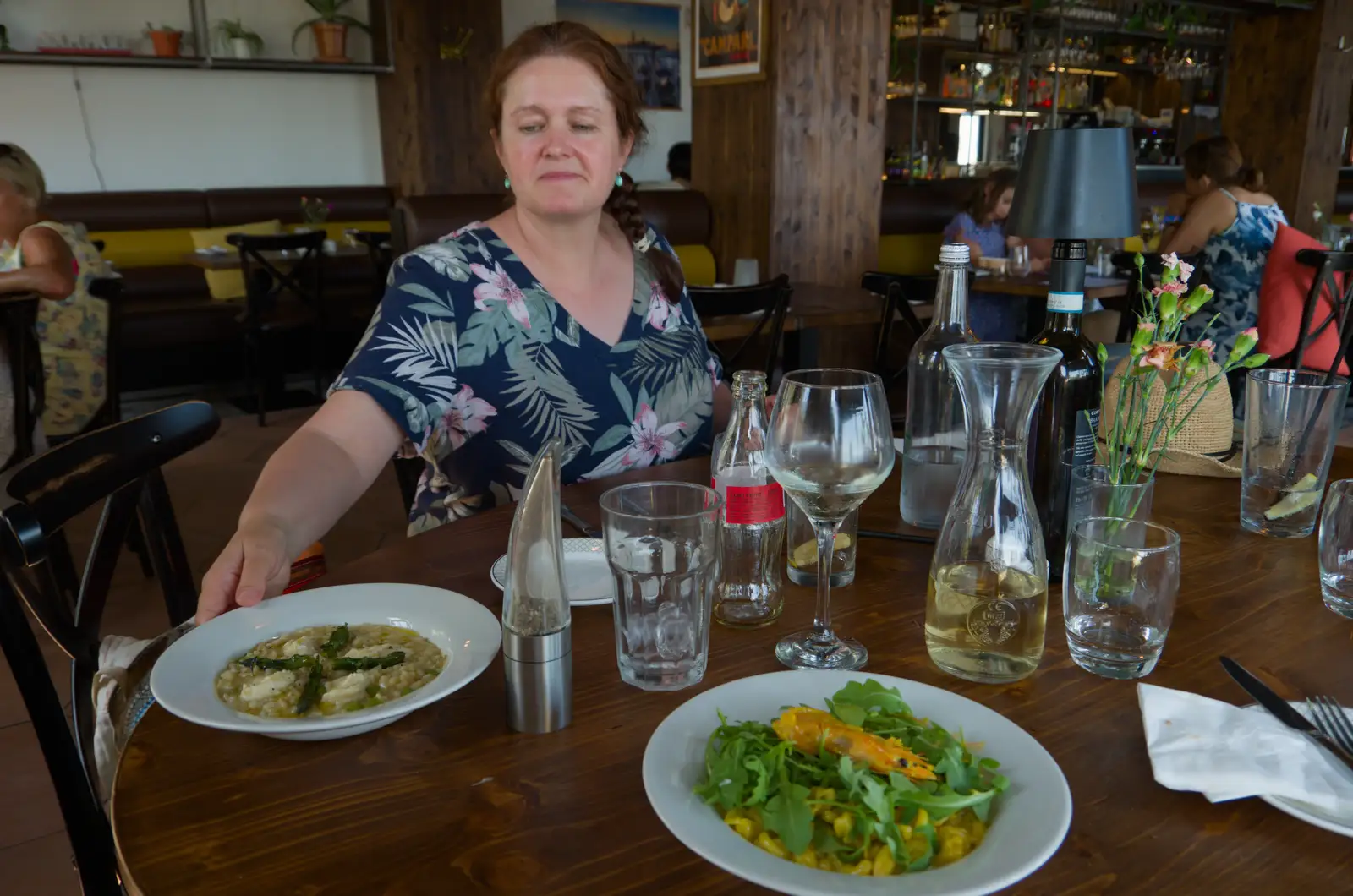 Isobel shows off her fancy risotto, from A Birthday Lunch in Felixstowe, Suffolk - 26th May 2026