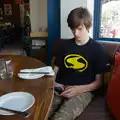 Harry's on his phone, A Birthday Lunch in Felixstowe, Suffolk - 26th May 2026