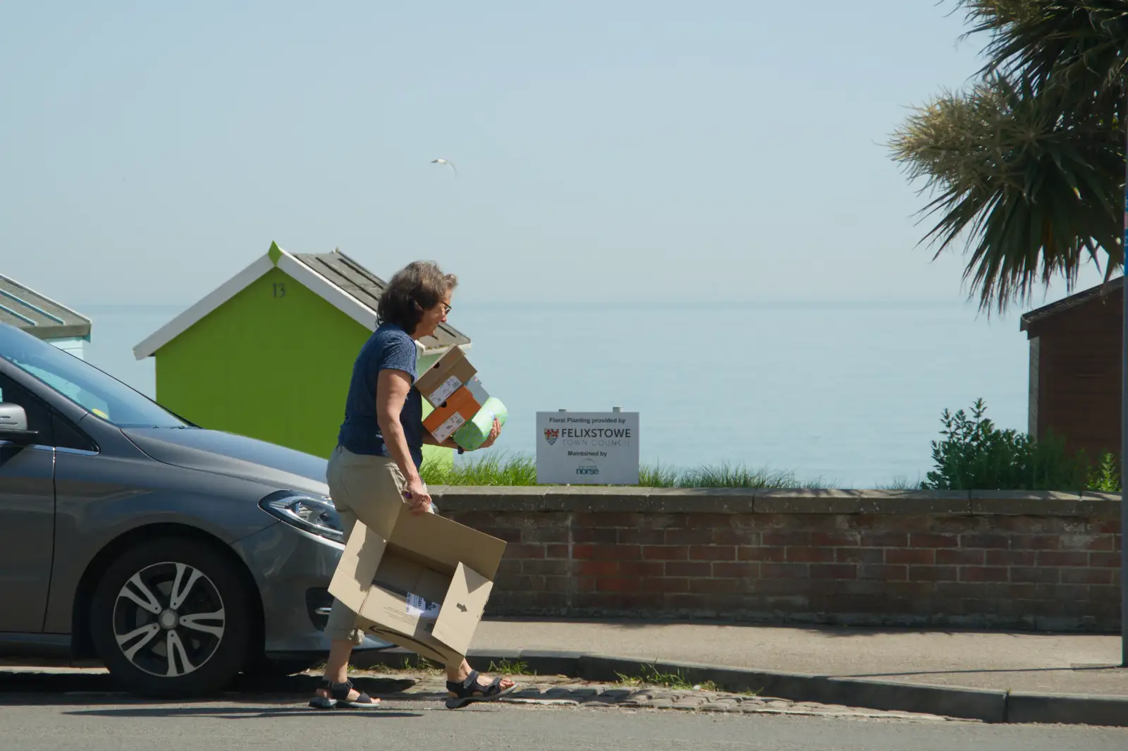Someone's got a lot of cardboard boxes, from A Birthday Lunch in Felixstowe, Suffolk - 26th May 2026