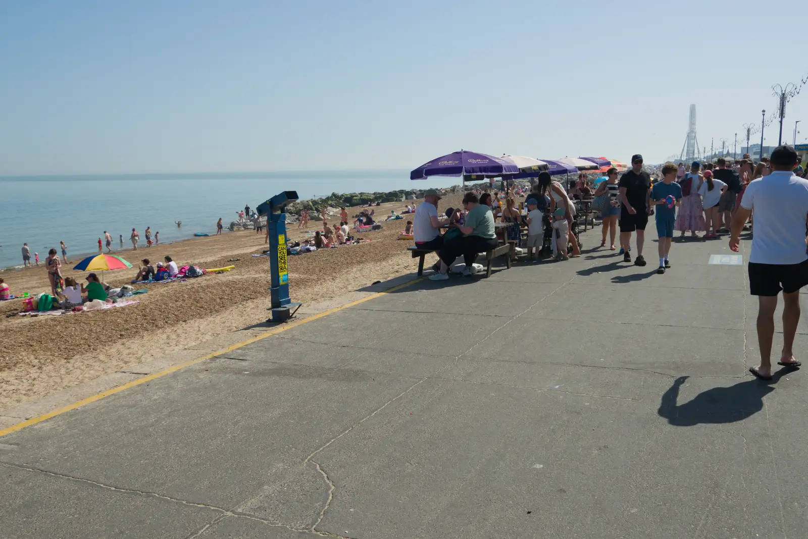 The promenade is very busy, from A Birthday Lunch in Felixstowe, Suffolk - 26th May 2026
