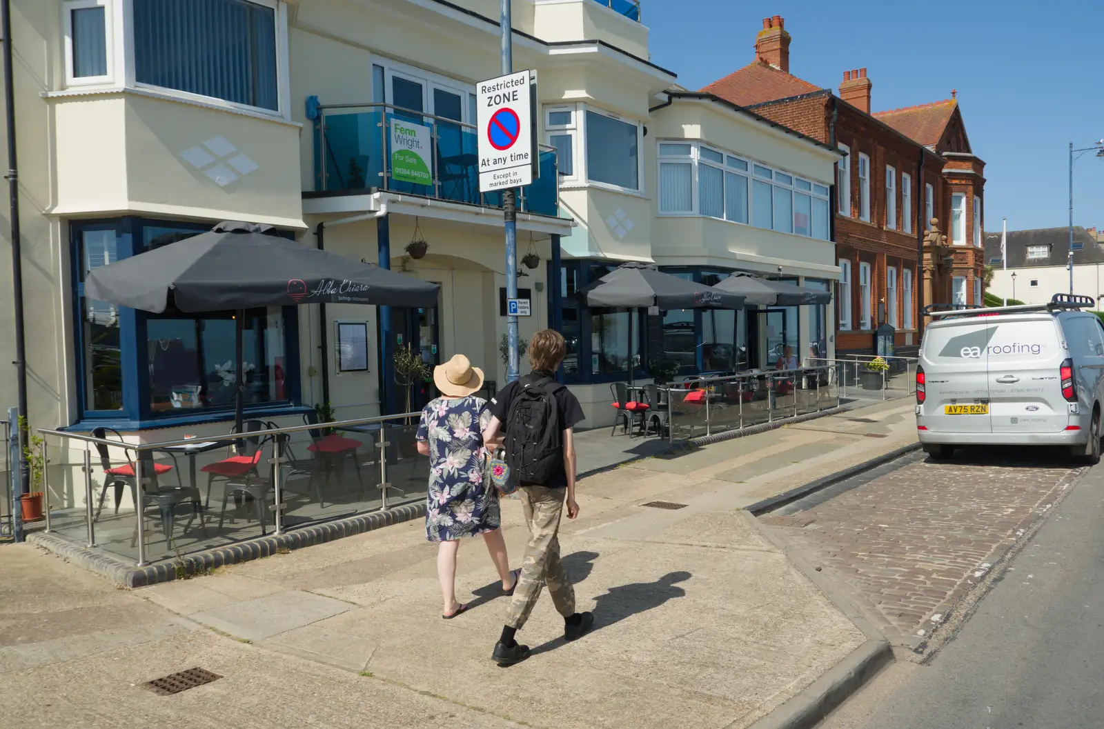 We walk back past the Alba Chiarra, from A Birthday Lunch in Felixstowe, Suffolk - 26th May 2026