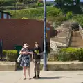 Isobel and Harry outside the new public bogs, A Birthday Lunch in Felixstowe, Suffolk - 26th May 2026