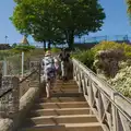 Climbing the steps to the clifftop, A Birthday Lunch in Felixstowe, Suffolk - 26th May 2026