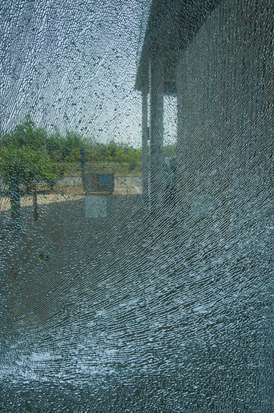 A view of the world through broken glass, from A Birthday Trip to the Red Lion Hotel, Cromer, Norfolk - 27th May 2026
