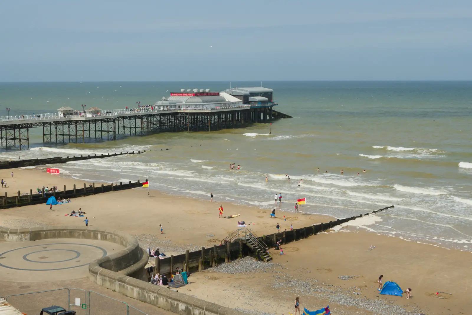 A first view of Cromer pier from outside the hotel, from A Birthday Trip to the Red Lion Hotel, Cromer, Norfolk - 27th May 2026