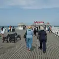 People on the very windy pier, A Birthday Trip to the Red Lion Hotel, Cromer, Norfolk - 27th May 2026