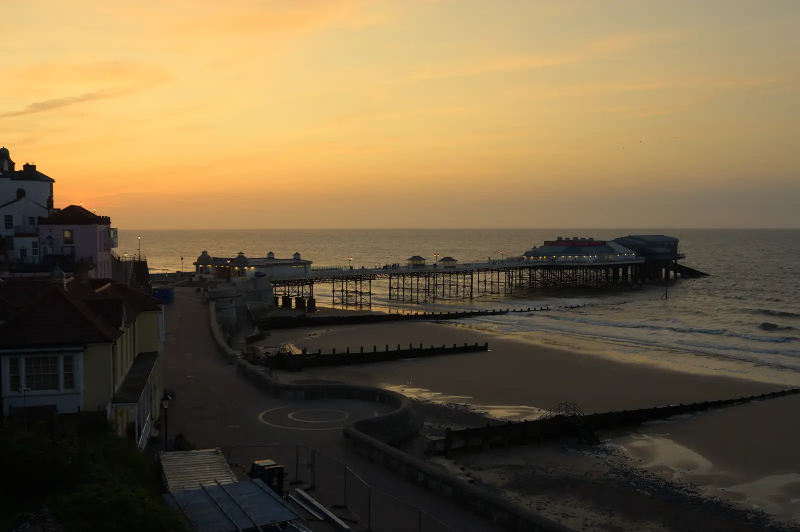 The sun sets over Cromer pier, from A Birthday Trip to the Red Lion Hotel, Cromer, Norfolk - 27th May 2026