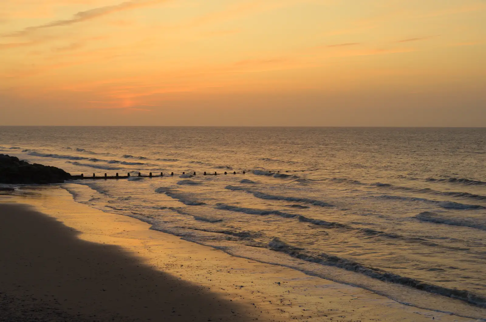 The sun goes down over the North Sea, from A Birthday Trip to the Red Lion Hotel, Cromer, Norfolk - 27th May 2026
