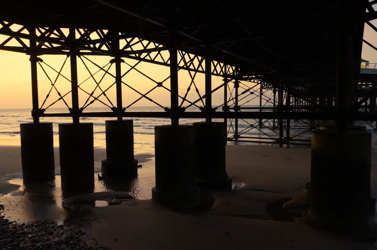 Under the pier, from A Birthday Trip to the Red Lion Hotel, Cromer, Norfolk - 27th May 2026