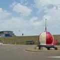 A red-and-white striped former sea buoy, A Bus Trip to Wells Next the Sea, Norfolk - 28th May 2026