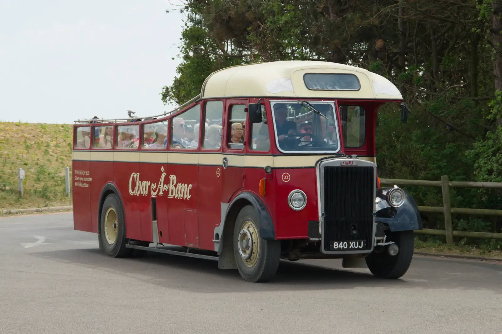 The Leyland Tiger arrives at the beach end, from A Bus Trip to Wells Next the Sea, Norfolk - 28th May 2026