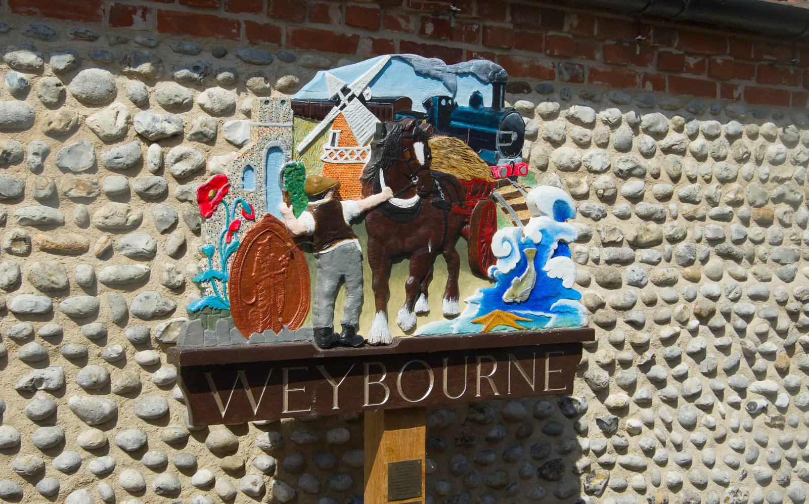 The Weybourne village sign, from A Bus Trip to Wells Next the Sea, Norfolk - 28th May 2026