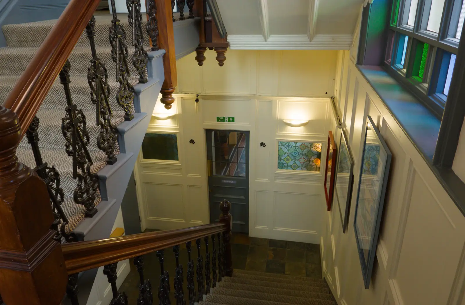 The grand staircase of the Red Lion Hotel, from A Bus Trip to Wells Next the Sea, Norfolk - 28th May 2026