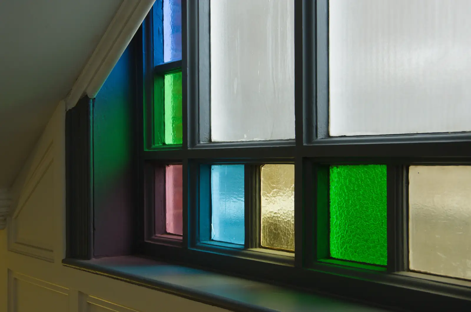Coloured glass in the hotel windows, from A Bus Trip to Wells Next the Sea, Norfolk - 28th May 2026