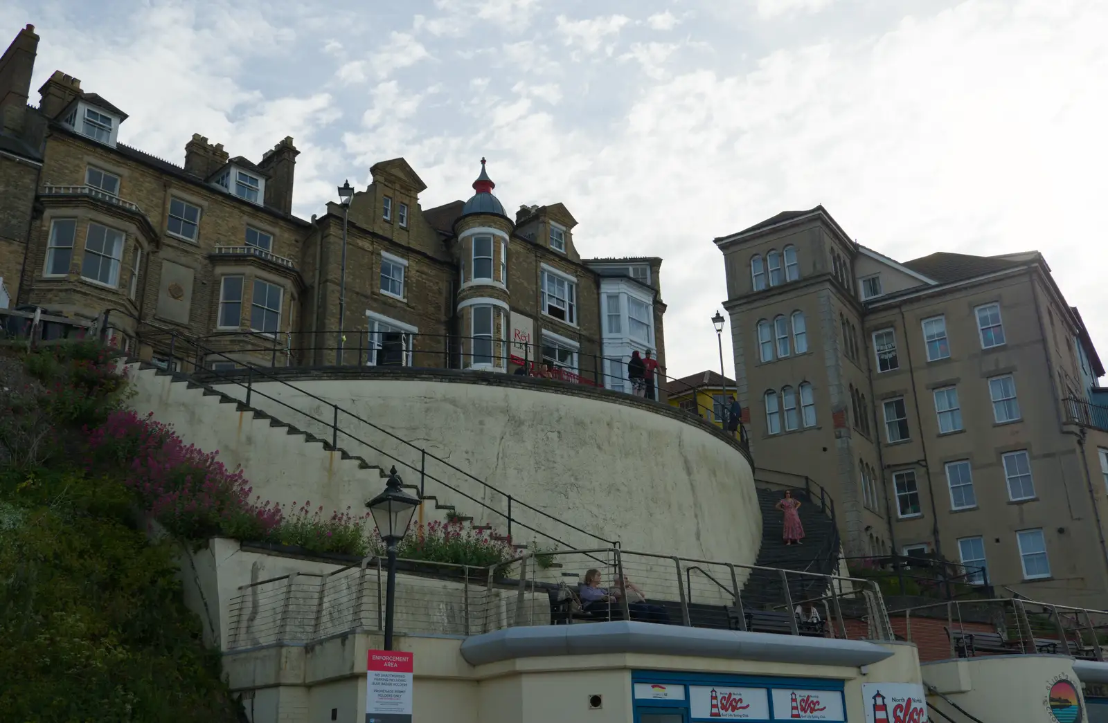 Looking up at the Red Lion from the promenade, from A Bus Trip to Wells Next the Sea, Norfolk - 28th May 2026