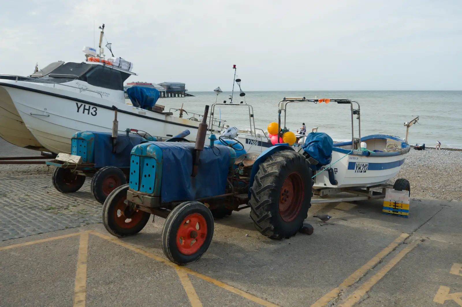 One of many Fordson Major tractors on the sea front, from A Bus Trip to Wells Next the Sea, Norfolk - 28th May 2026
