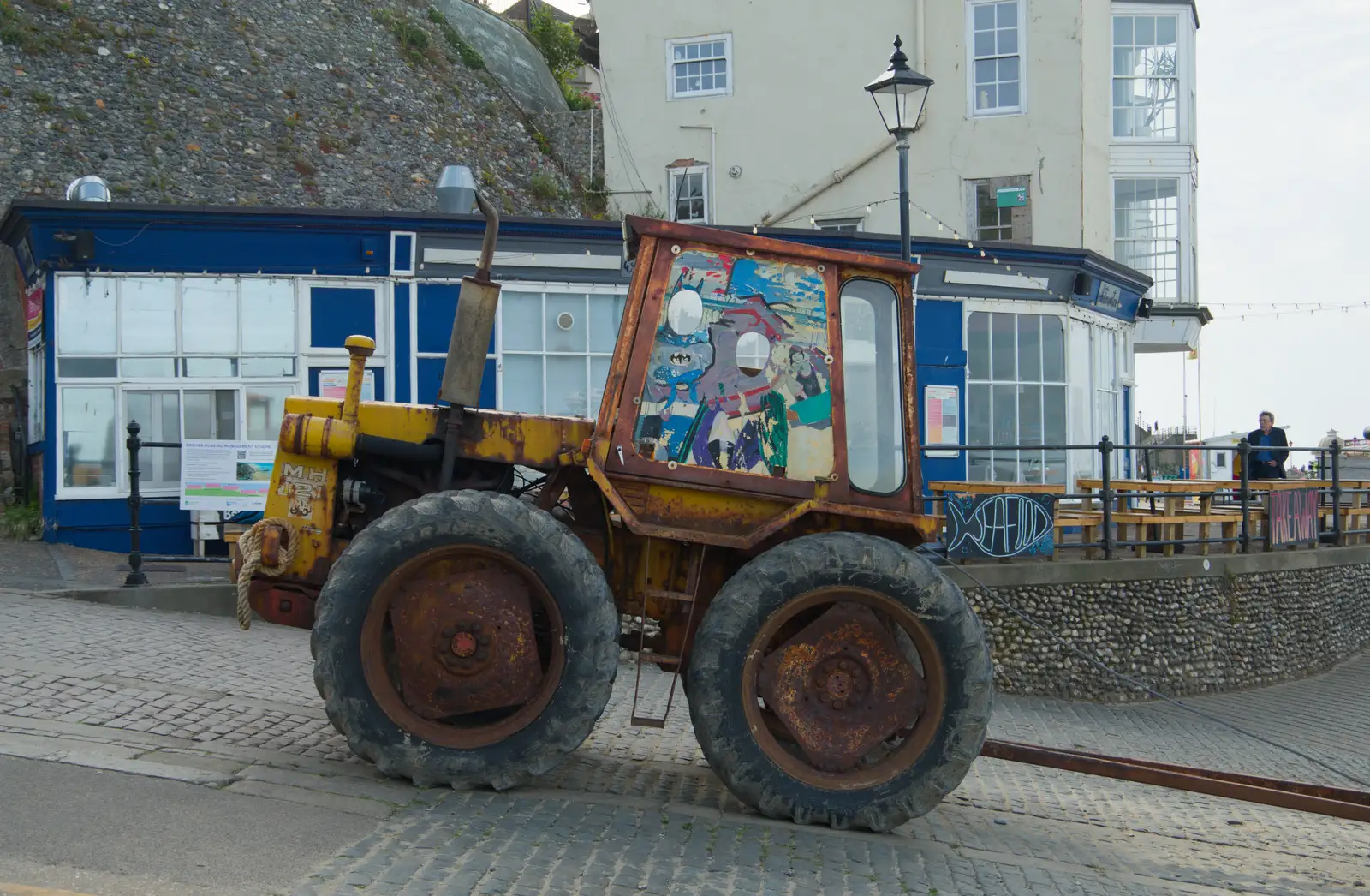 A tractor on a hill, from A Bus Trip to Wells Next the Sea, Norfolk - 28th May 2026