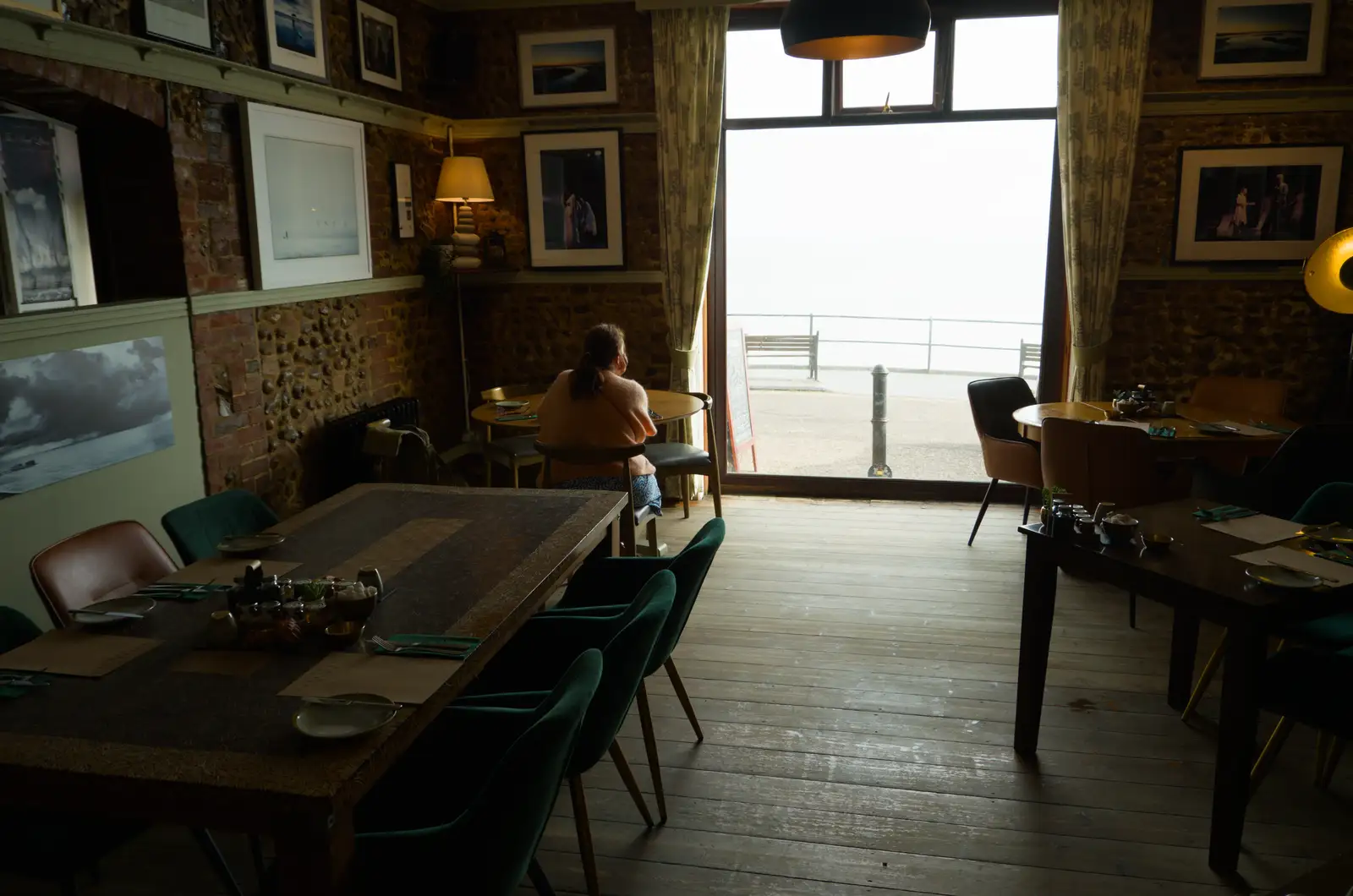 Isobel waits for early breakfast in the Red Lion, from A Postcard From Peterborough, Cambridgeshire - 29th May 2026